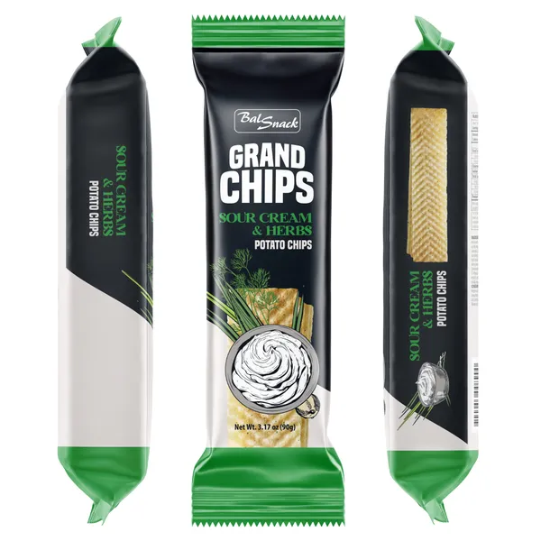 Čipsi kartupeļu lielie ar skābu krējumu un garšaugiem 60g