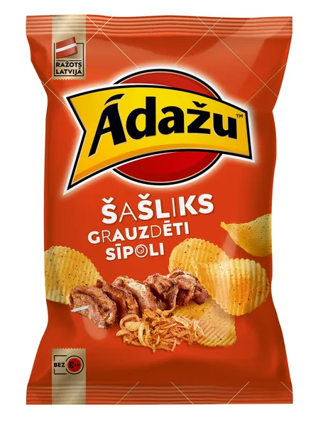 Čipsi Ādažu šašliks un grauzd.sīpoli 130g