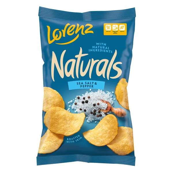 Čipsi Sea Salt  and  Pepper sāls un pipars Naturals 100g, Lorenz