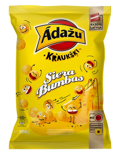 Čipsi Siera bumbas 100g, Ādažu Kraukšķi