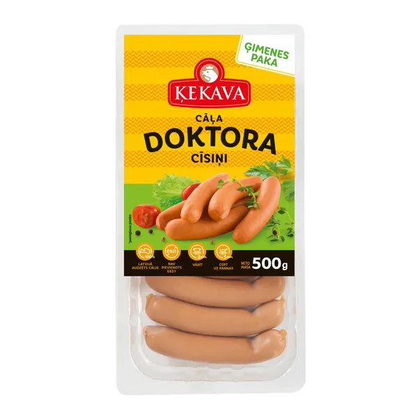 Cīsiņi cāļa Doktora 500g, PF Ķekava