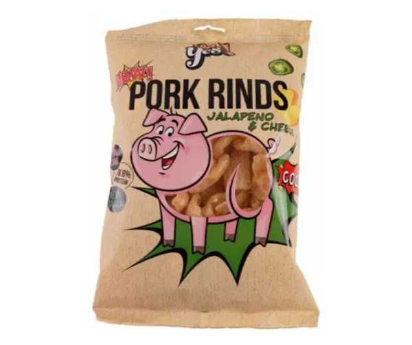 Cūkādiņas ar siera un jalapeno garšu 60g, Ou Yes!