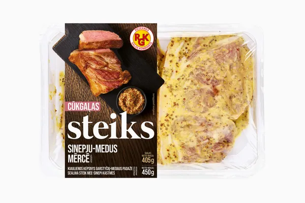 Cūkgaļas steiks sinepju - medus mērcē, atdzesēts /kārbā/ 450g (405g), RGK