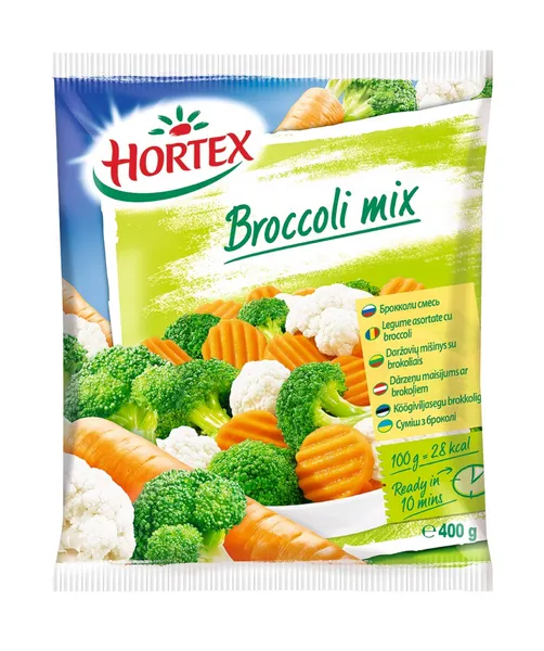 Dārzeņu maisījums ar brokoļiem, saldēts 400g, Hortex