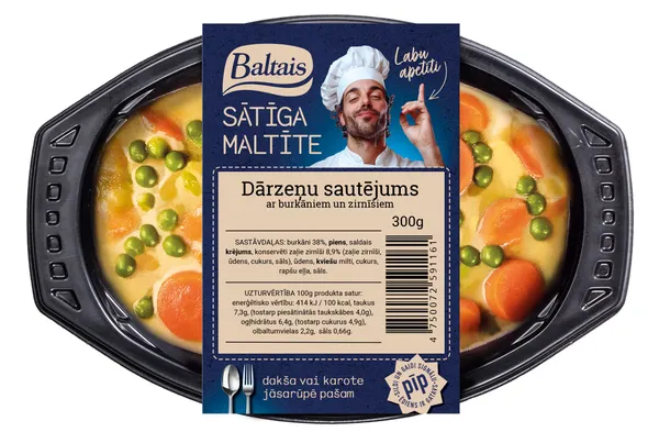 Dārzeņu sautējums burkānu, zirnīšu 300g