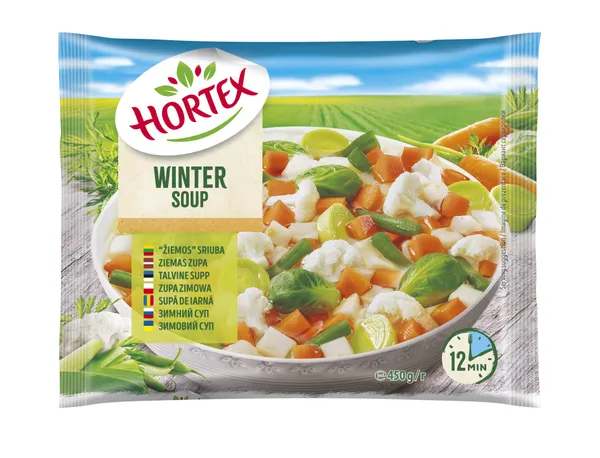Dārzeņu zupa saldēta Ziemas 450g, Hortex