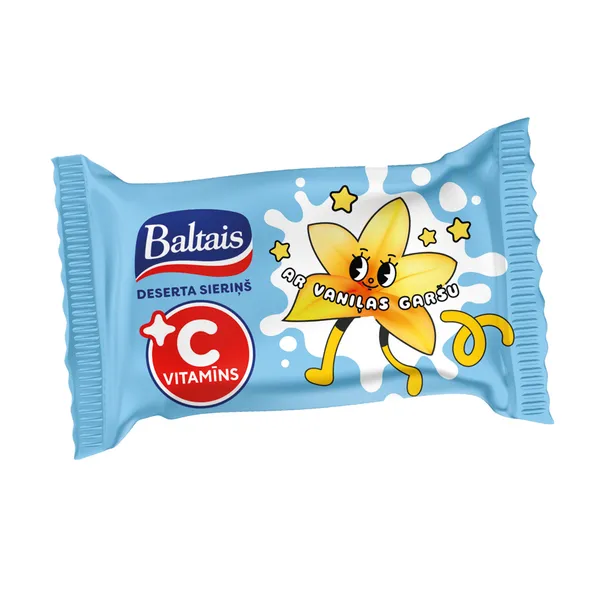 *Deserta sieriņš BALTAIS ar C vitamīnu un vaniļas garšu, 38g