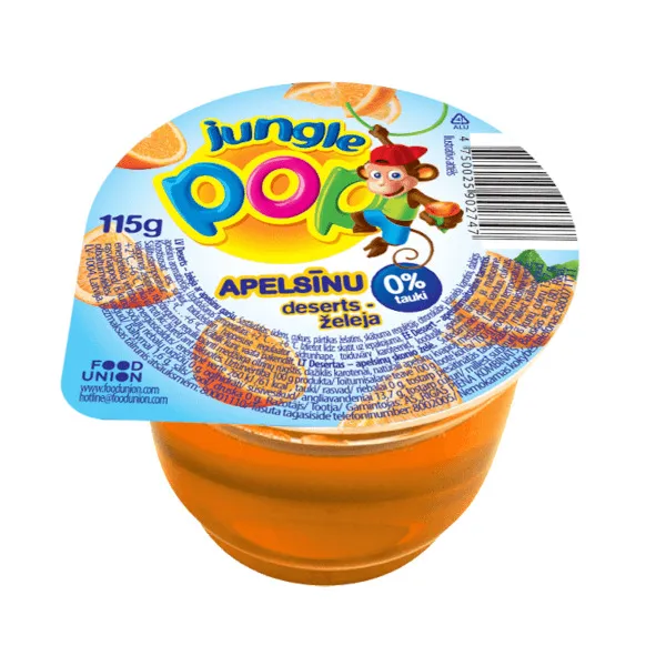 Deserts Jelly Apelsīns 115g, Jungle Pop