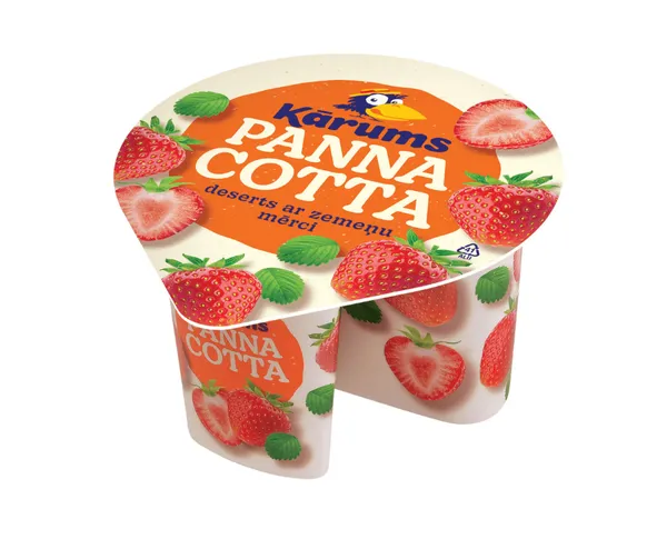 Deserts KĀRUMS Panna Cotta zemeņu 140g