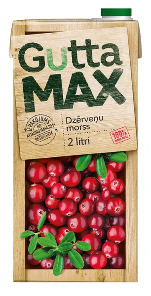 Dzēriens Gutta Max dzērveņu 2L