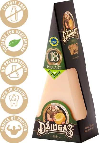 Džiugas 40% cietais siers 18 mēn.PIQUANT 180g