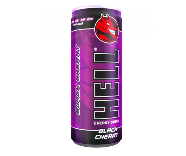 Enerģijas dzēriens Black Cherry 0.25l CAN, Hell
