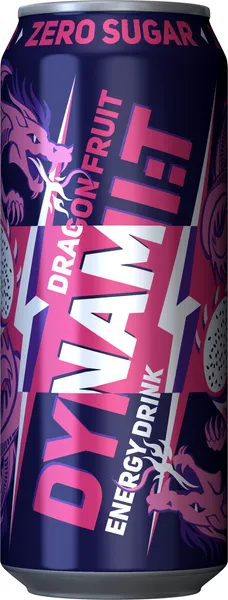 Enerģijas dzēriens Dragon Fruit Zero Sugar 0.5l CAN, Dynami:t