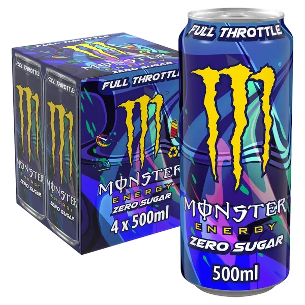 Enerģijas dzēriens Full Throttle Zero 4x0.5l CAN, Monster