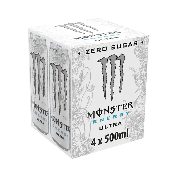 Enerģijas dzēriens Ultra White 4x0.5l CAN, Monster