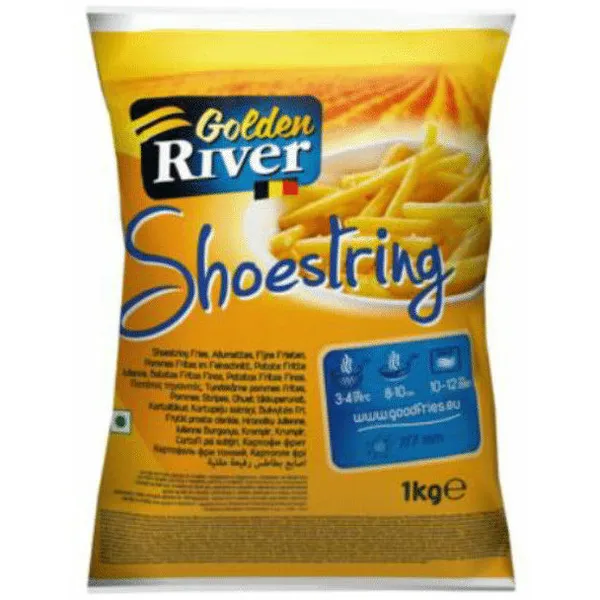 Frī kartupeļi Shoestring taisnie 1kg, Golden River
