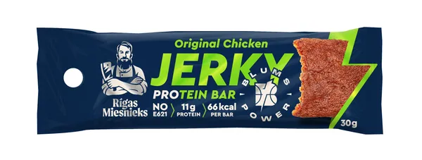 Gaļas uzkoda bar RM x Blums Power Chicken Original 30g, Jerky
