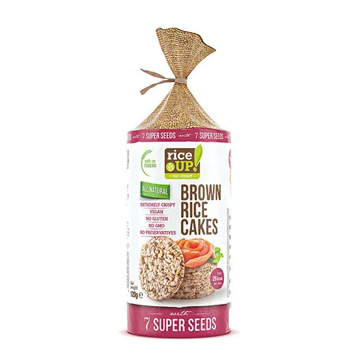 Galetes RICE UP brūno rīsu ar 7 sēklām 120g