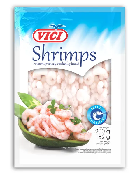 Garneles tīrītas, bez čaulas, vārītas 200g (182g), Viči