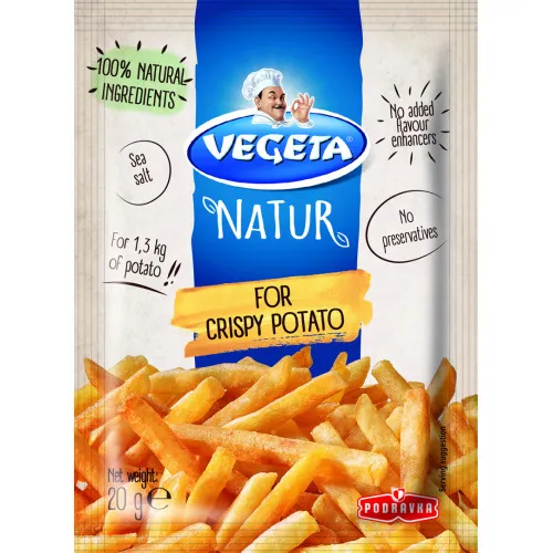 Garšv. mais. "Natur" Kraukšķīgiem Kartupeļiem 20g, Vegeta