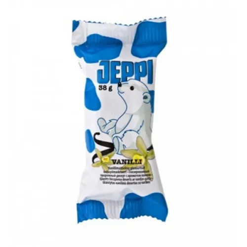 Glazēts biezpiena deserts ar vaniļas garšu 38g, Jeppi