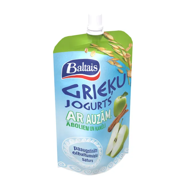 Baltais Grieķu jogurts ar auzām, āboliem un kanēli 180g