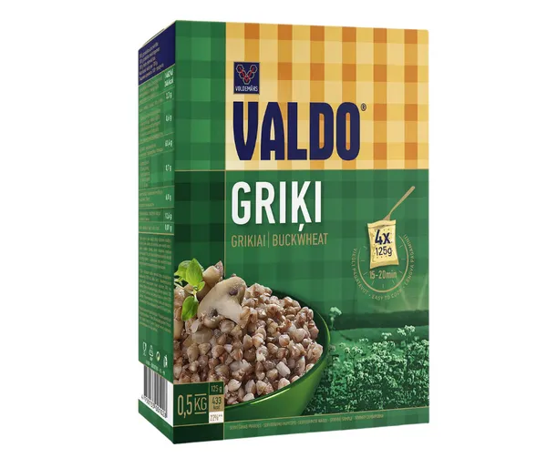Griķi 4x125g, Valdo