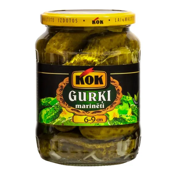 Gurķi marinēti KOK 6-9cm 680g