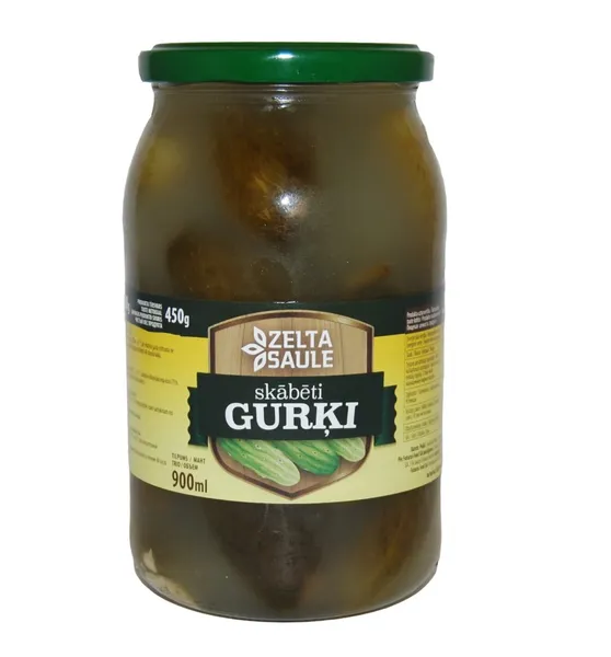 Gurķi skābēti 900g (450g)