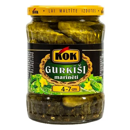 Gurķīši marinēti 4-7 cm KOK 530g/275g