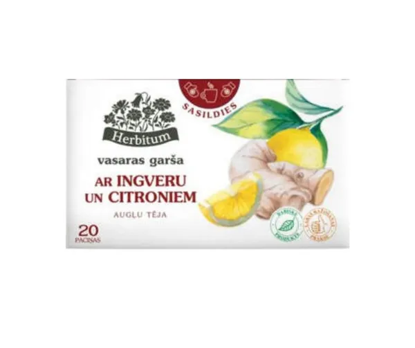 HERBITUM augļu tēja Vasaras garša ar Ingveru un Citroniem  2g x 20gb