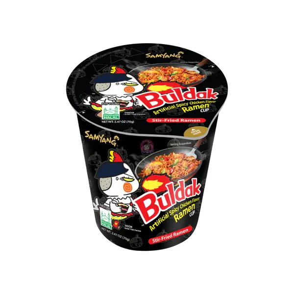Hot Chicken Ramen asā vista krūzītē 70g, Buldak