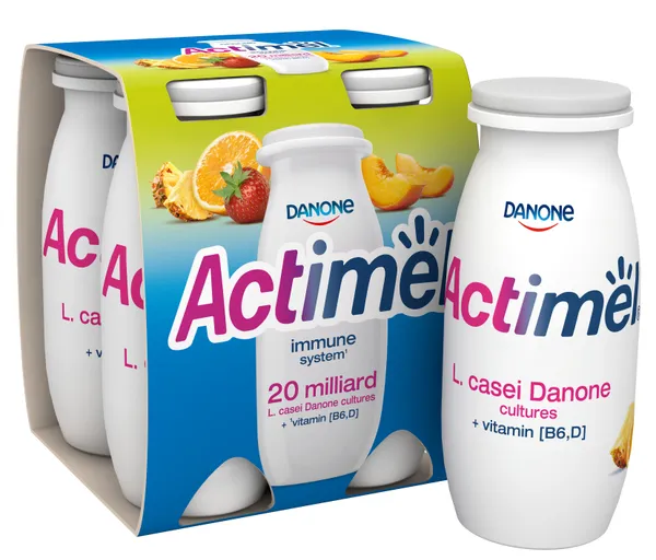 Jogurta dzēriens Actimel multiaugļu 4x100g
