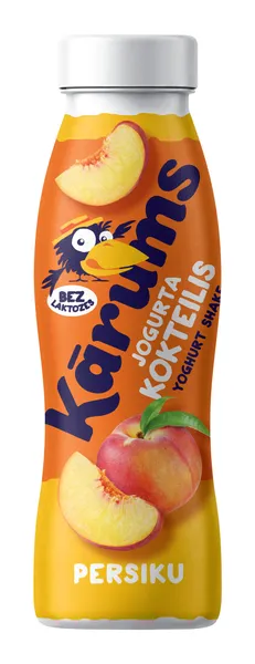 Jogurta kokteilis ar persiku piedevu, bez laktozes 230g, Kārums
