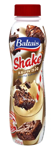 Jogurta kokteilis Baltais Shake ar braunija garšu 250g
