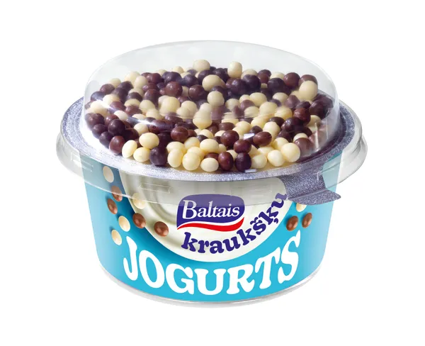 Jogurts ar kraukšķiem 165g, Baltais