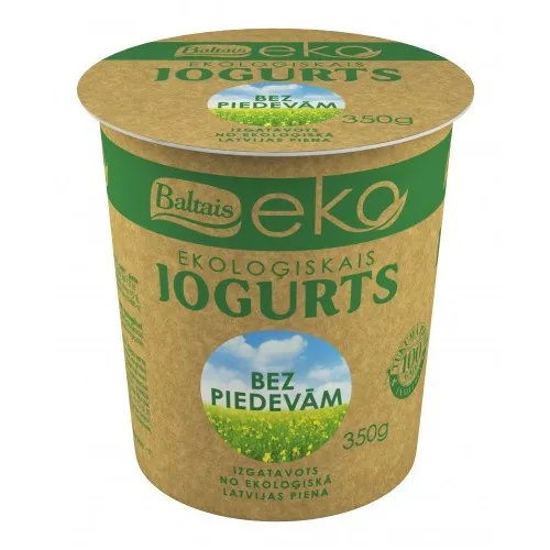 Jogurts Baltais bez piedevām EKO 350g