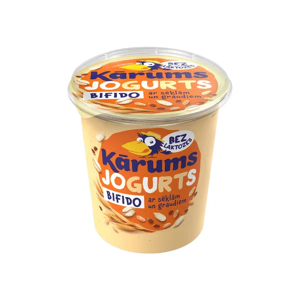 Jogurts Bifido ar sēklām un graudiem, bez laktozes 350g, Kārums
