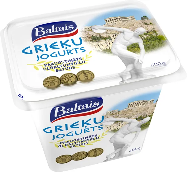 Grieķu jogurts Baltais bez piedevām 400g
