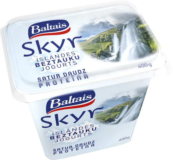 Jogurts Islandes beztauku Skyr 400g, Baltais