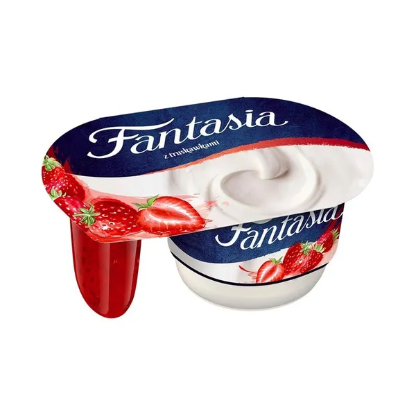 Jogurts Fantasia krēmveida ar zemenēm 118g