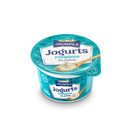 Jogurts pilnpiena bez piedevām 200g, Jaunpils