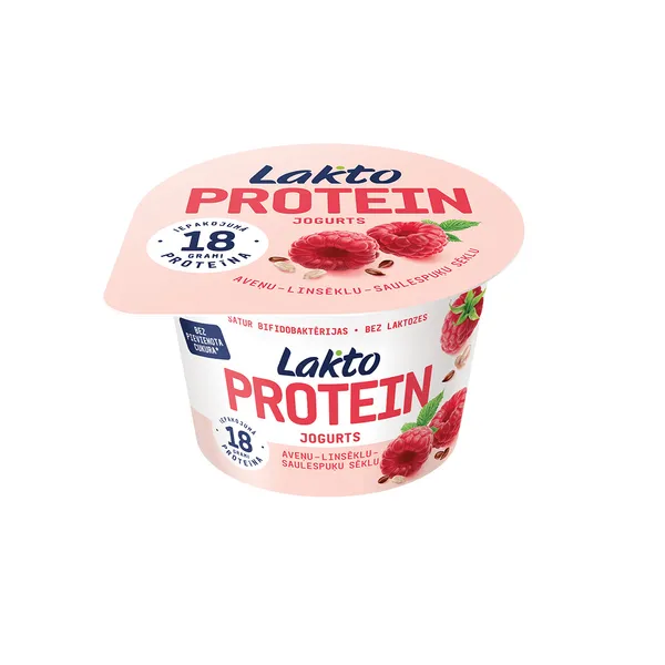 Jogurts Protein aveņu  linsēklu - saulespuķu sēklu, bez laktozes 200g, Lakto
