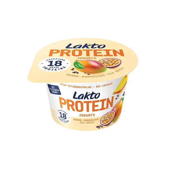 Jogurts Protein mango  marakujas - čia sēklu, bez laktozes 200g, Lakto