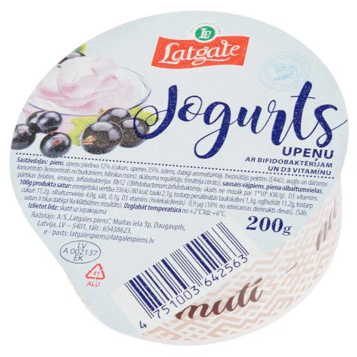 Jogurts upeņu ar bifidobaktērijām 200g, Latgales Piens