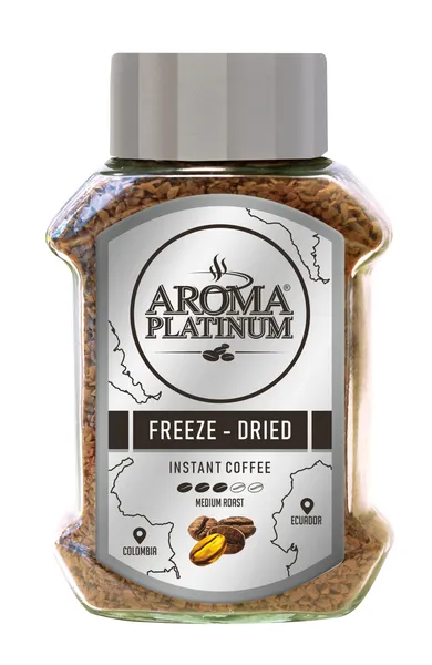 Kafija šķīstošā dabīgā gran. Aroma Platinum 100g