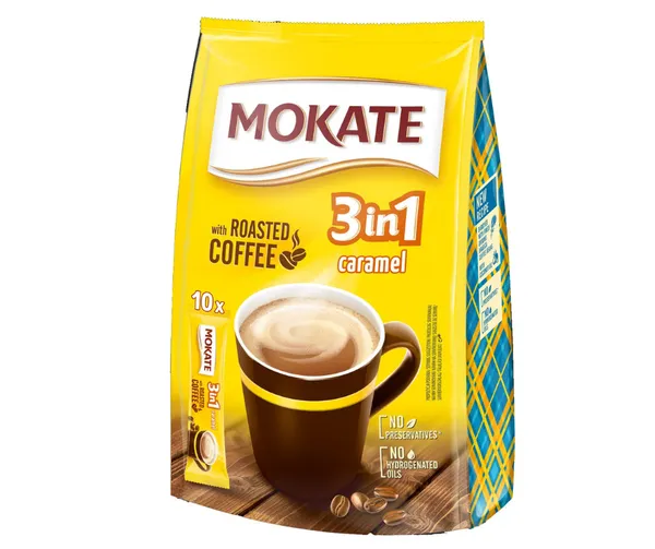 Kafijas dzēriens 3in1 Caramel 10x17g, Mokate