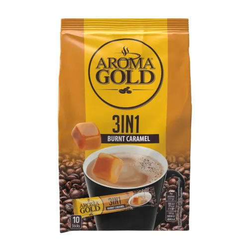 Kafijas dzēriens 3in1 dedz. karamele 170g, Aroma Gold.
