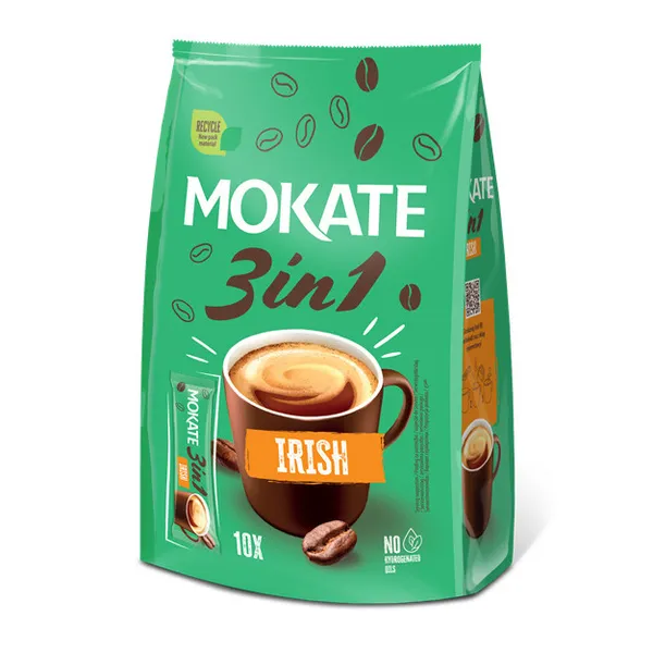 Kafijas dzēriens 3in1 Irish 10x17g, Mokate