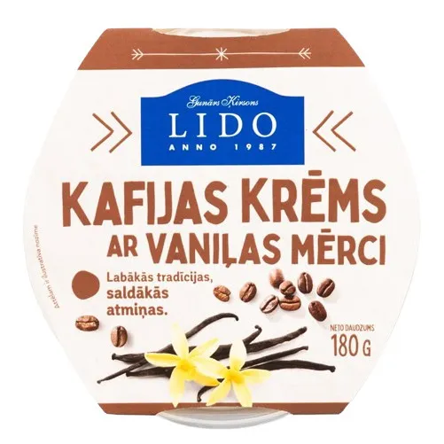 Kafijas krēms LIDO ar vaniļas mērci,180g